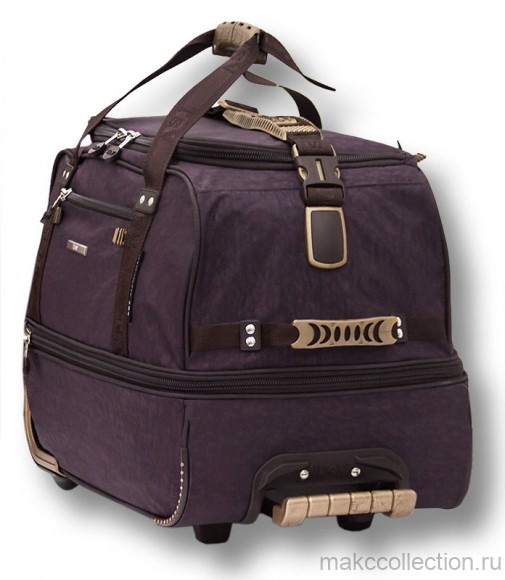 Дорожная сумка на колесах TsV 445.22м коричневый цвет