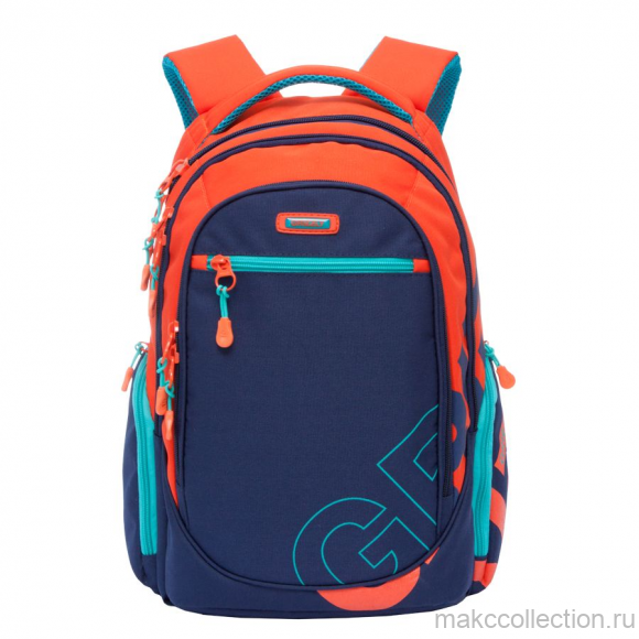 Рюкзак Grizzly RU-711-2 темно-синий с оранжевым