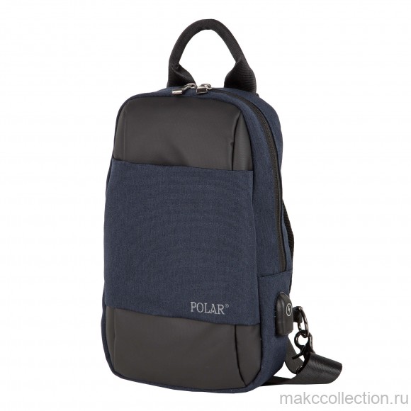 Однолямочный рюкзак П0136 (Синий)