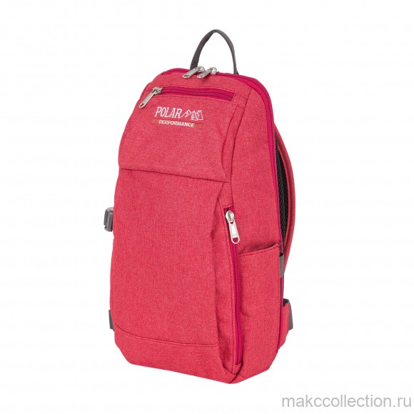 Однолямочный рюкзак Polar П2191 красный цвет
