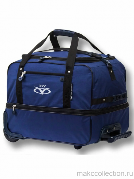Дорожная сумка на колесах TsV 443.20 синий цвет