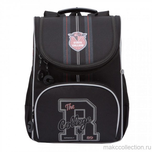 RAm-085-1 Рюкзак школьный с мешком (/1 черный)