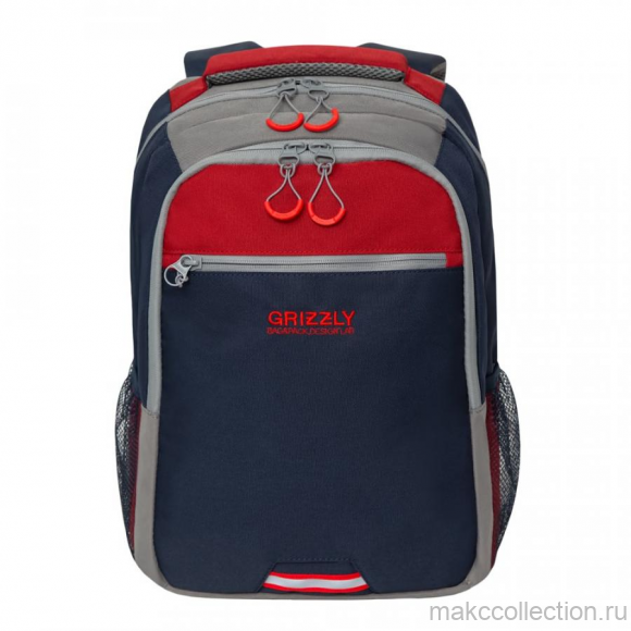 Рюкзак Grizzly RU-922-3 синий с красным