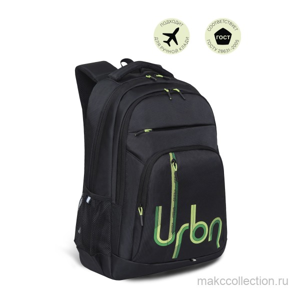 RU-236-1 Рюкзак (/1 черный - зеленый)