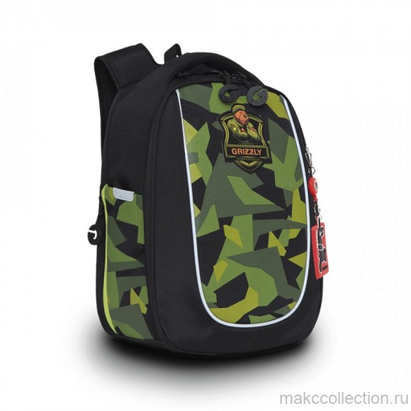 RAf-193-8 Рюкзак школьный (/1 черный - салатовый)