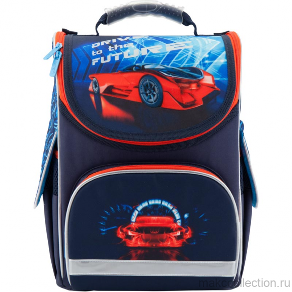 Рюкзак каркасный Kite K18-501S-5 Super car школьный темно-синий