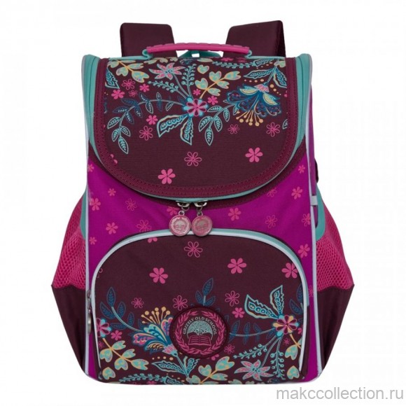 RAm-084-2 Рюкзак школьный с мешком (/2 фиолетовый - фуксия)