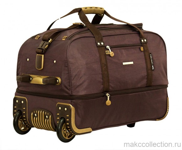 Дорожная сумка на колесах TsV 441.22м коричневый цвет