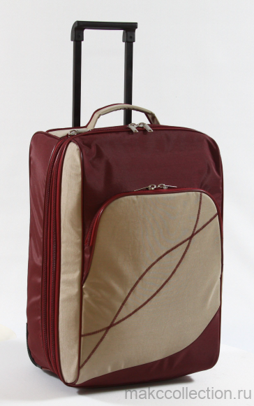 Мягкий чемодан Докофа 24-717-20 С 7981 бордовый с бежевым
