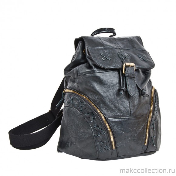 Кожаный рюкзак Polar 303 черный цвет