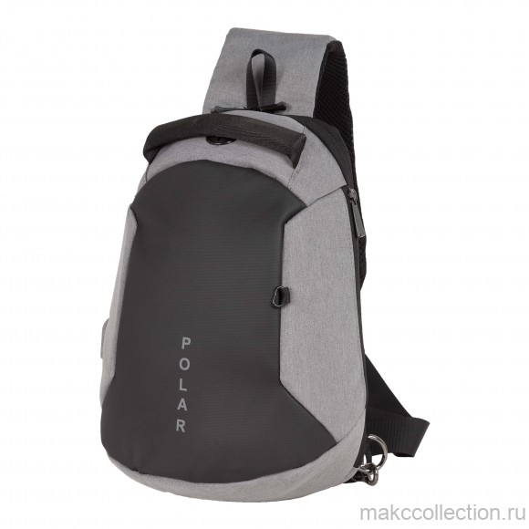 Однолямочный рюкзак Polar П0074 серый цвет