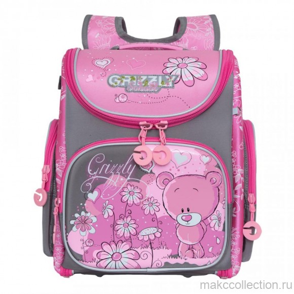 RAr-080-11 Рюкзак школьный (/1 серо-розовый)