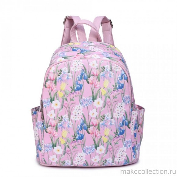DS-938 Рюкзак дамский (/12 цветы на розовом)