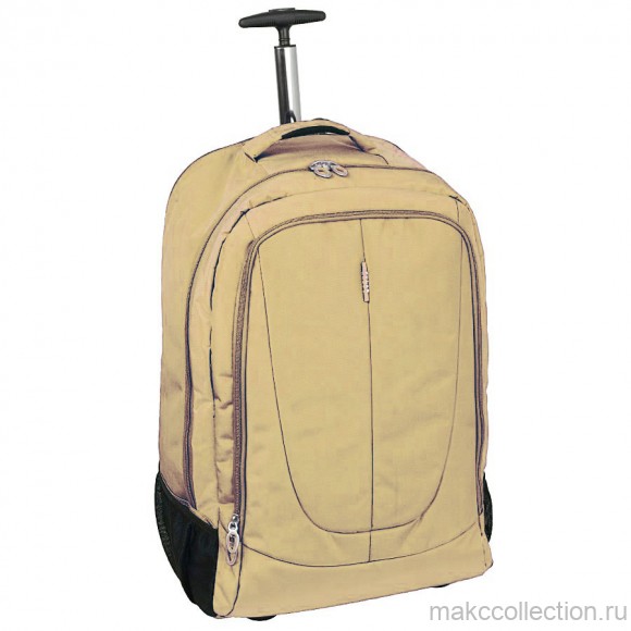 Р8293 (2-ой) бежевый 22" чемодан-рюкзак средний (Бежевый)