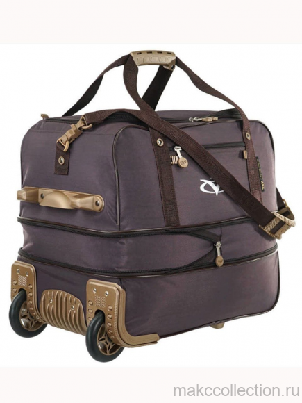 Дорожная сумка на колесах TsV 443.20 коричневый цвет