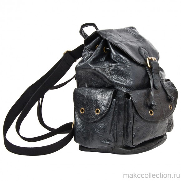 Кожаный рюкзак 0302ч (Черный)