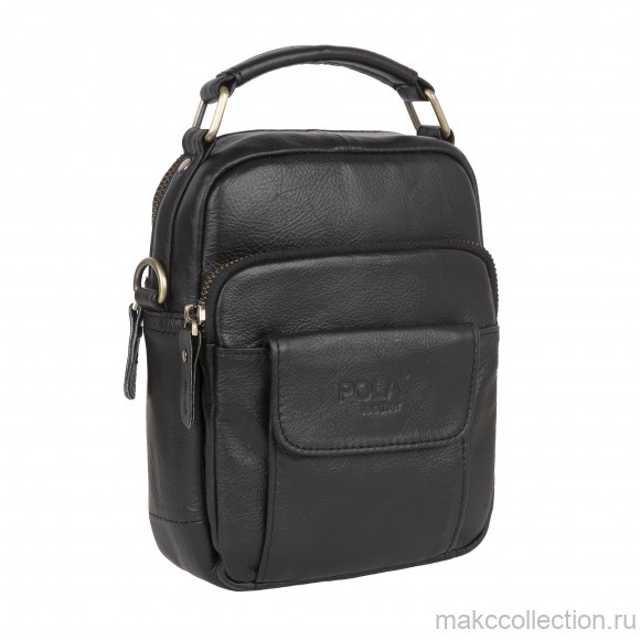 Мужская кожаная сумка 5091 черная (Черный)