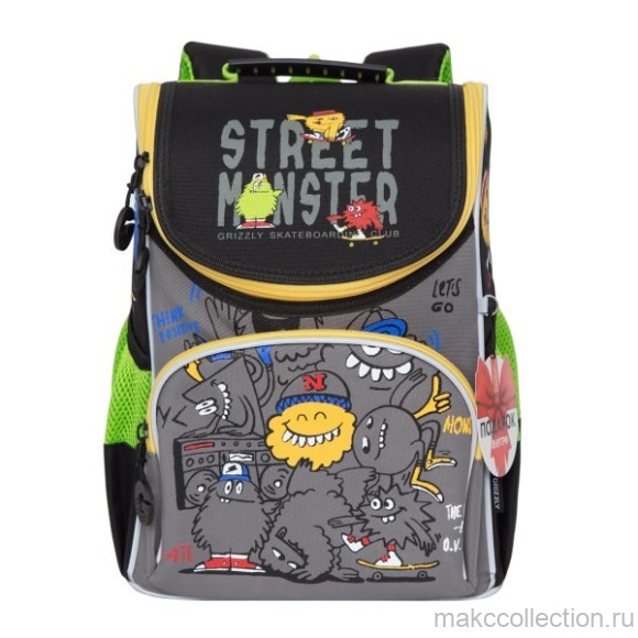 RA-972-5 Рюкзак школьный с мешком (/1 черный - серый)
