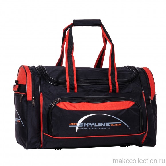 Спортивная сумка Polar 6068с красный с черным цвет
