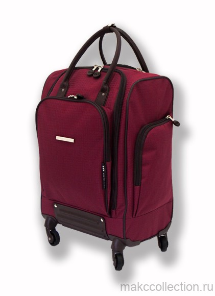Дорожная сумка на колесах TsV 502.24 бордовый цвет