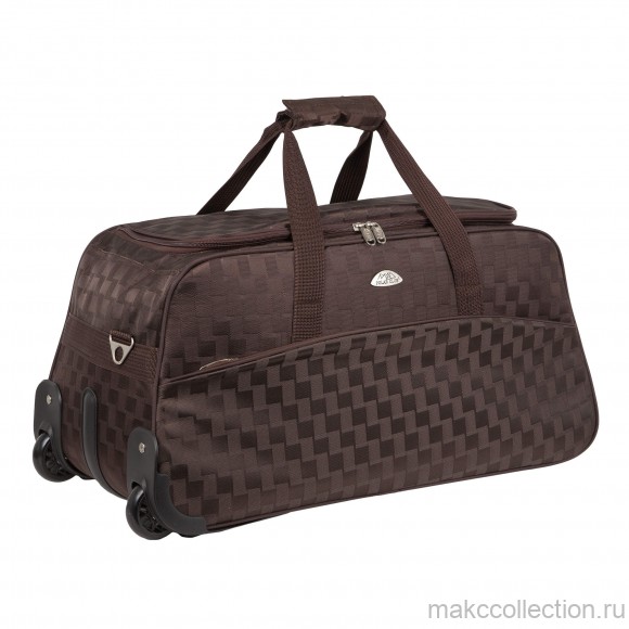 Дорожная сумка на колесах Polar П7114 коричневый цвет